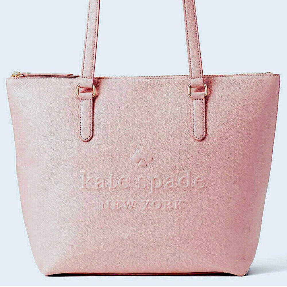 kate spade Tote WKRU5619 Warm Vellum Pebbled Leather Large Zipper Tote